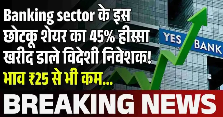 Banking sector के इस छोटकू शेयर का 45% हीस्सा खरीद डाले विदेशी निवेशक! भाव ₹25 से भी कम…